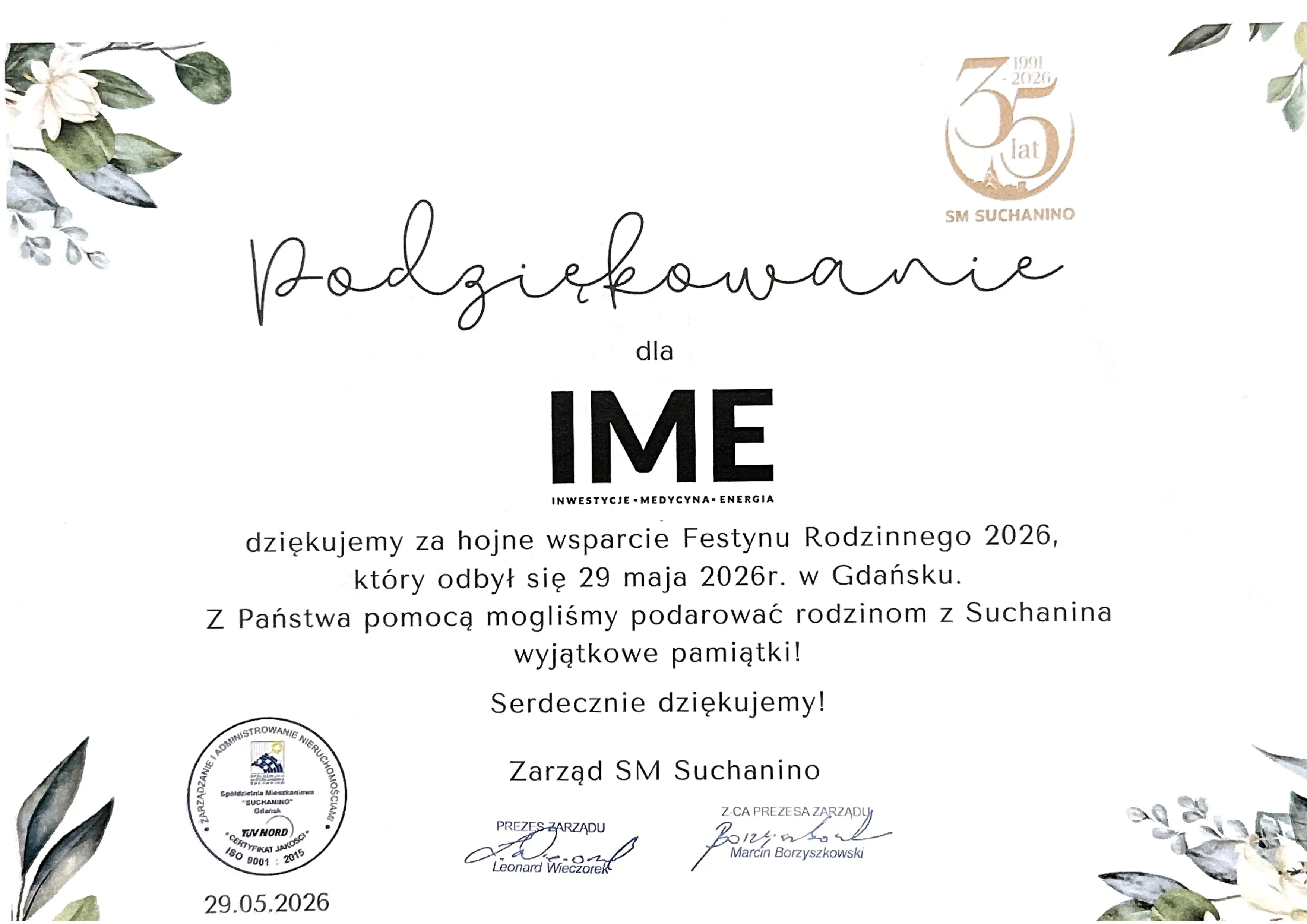 Podziękowanie lub rekomendacja 4